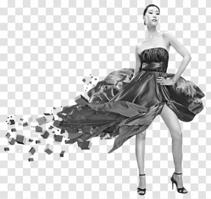 Advertising Computer Software Technology - Black And White - Woman Transparent PNG