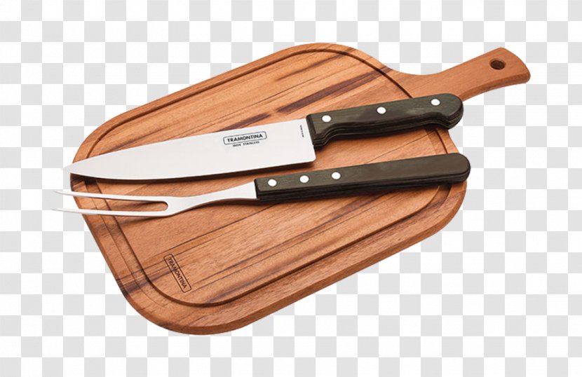 Churrasco Plastic Lumber Tramontina Knife Meat - Wood Transparent PNG