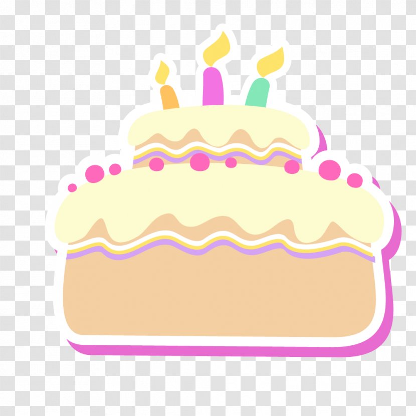 Birthday Cake Tart Drawing - Cartoon Transparent PNG