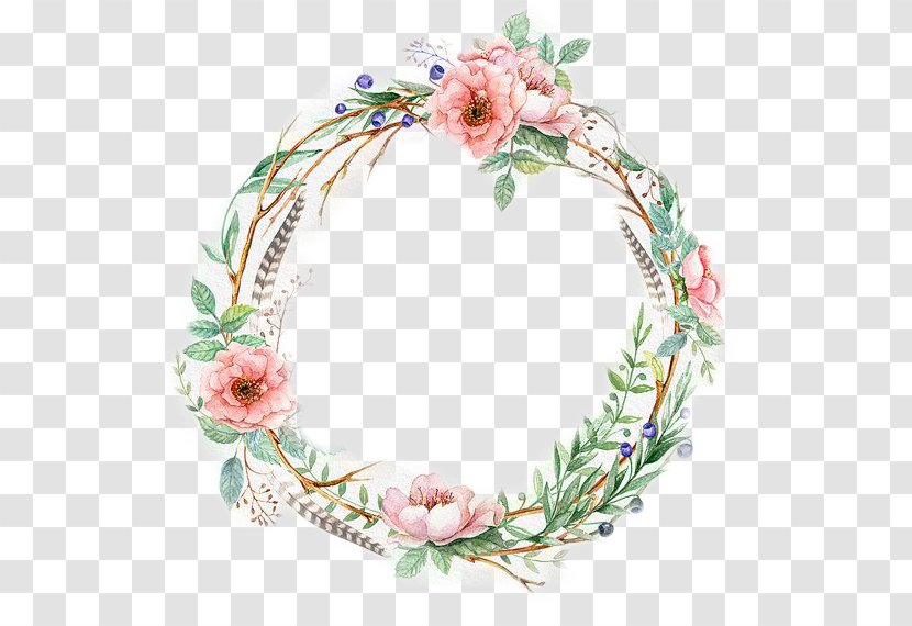 Wedding Invitation Wreath Flower Watercolor Painting Clip Art Transparent PNG