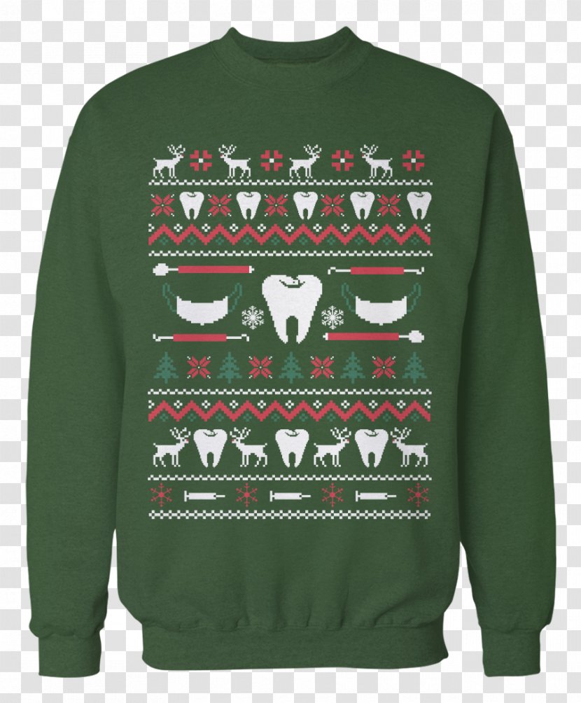 Christmas Jumper T-shirt Sweater Hoodie - Hanukkah - Dental Hygienist Transparent PNG