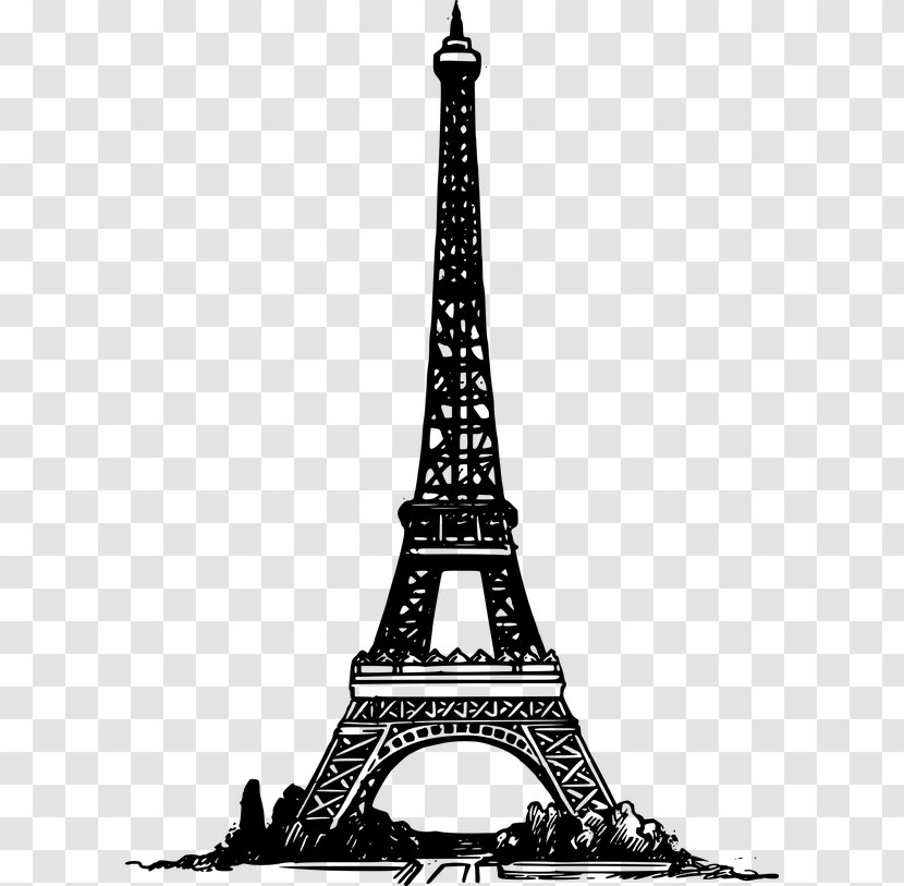 Eiffel Tower Drawing - National Historic Landmark - Style Steeple Transparent PNG