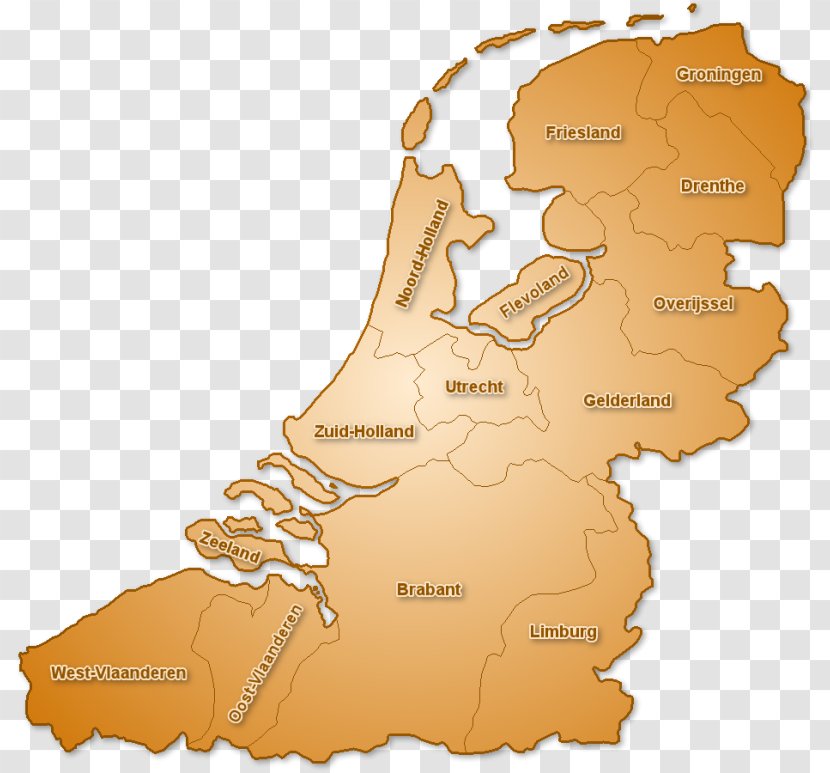 Provinces Of The Netherlands Map Transparent PNG