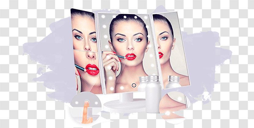 Light-emitting Diode Cosmetics Mirror Make-up - Eyelash - Light Transparent PNG