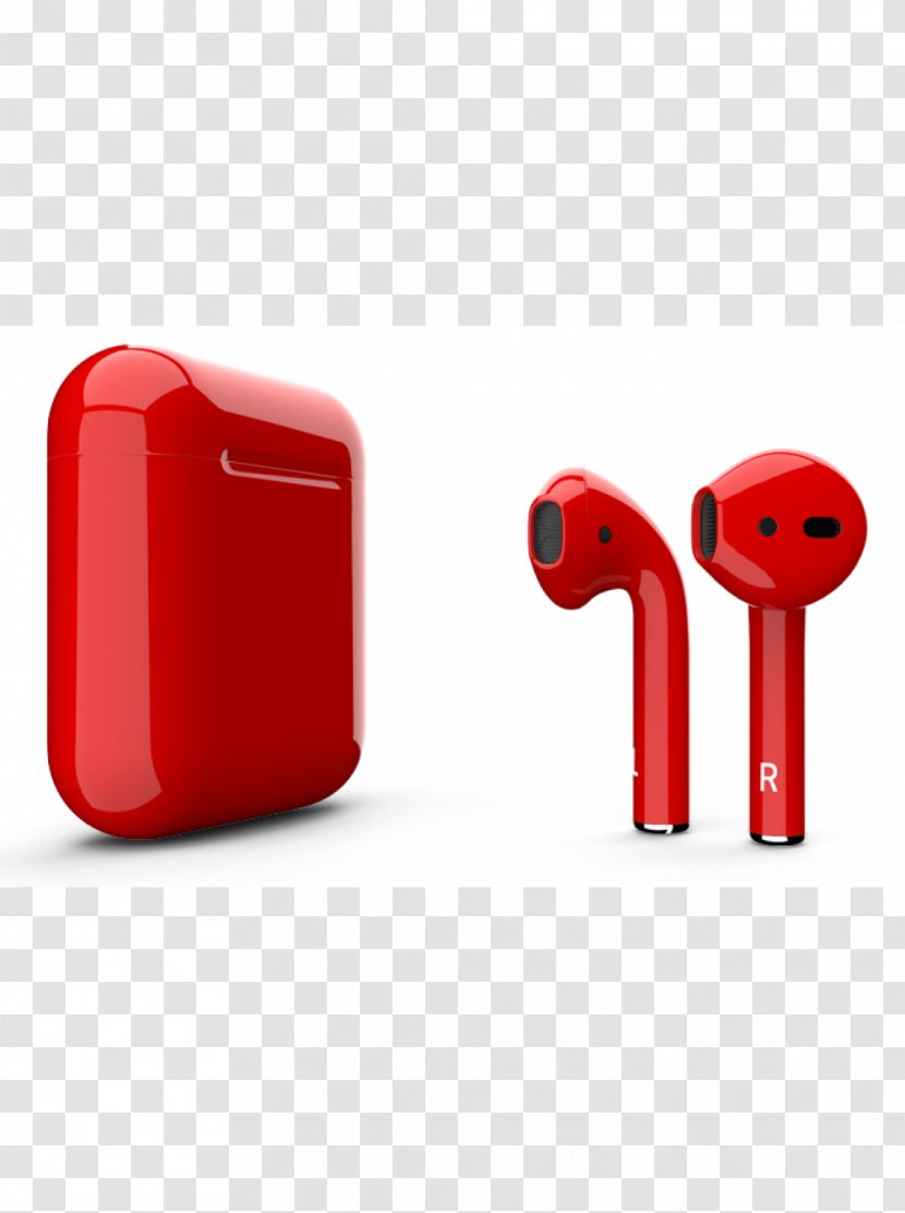 AirPods Color Apple Paint Product Red - Bluetooth Transparent PNG