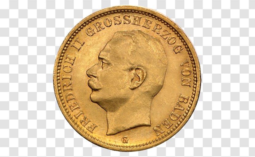 Gold Coin Kingdom Of Prussia Deutsche Mark - Currency Transparent PNG