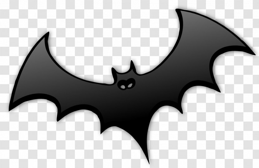 Bats That Eat Insects Clip Art - Black And White - Bat Transparent PNG