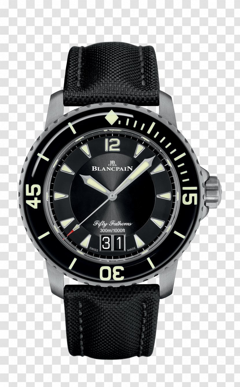 Villeret Blancpain Fifty Fathoms Diving Watch Complication - Automatic Transparent PNG