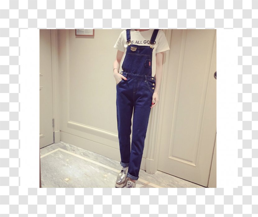 Jeans Jumpsuit Clothing Denim Sleeve - Overall - Baju Raya Transparent PNG