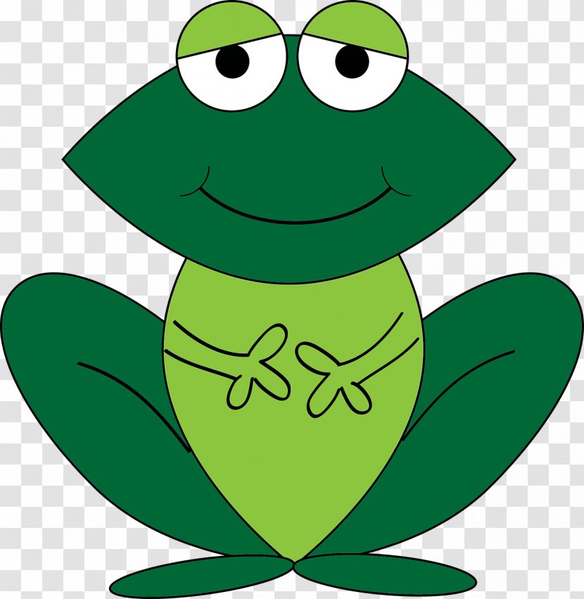 Amphibian Frog Cartoon Clip Art - Green - Blue Transparent PNG