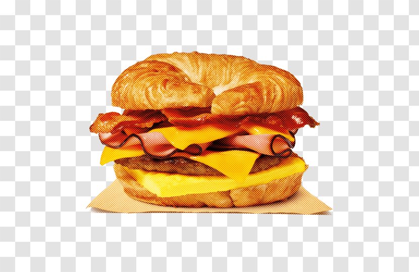 Food Dish Breakfast Sandwich Fast Junk - Cuisine - Bacon Cheeseburger Transparent PNG