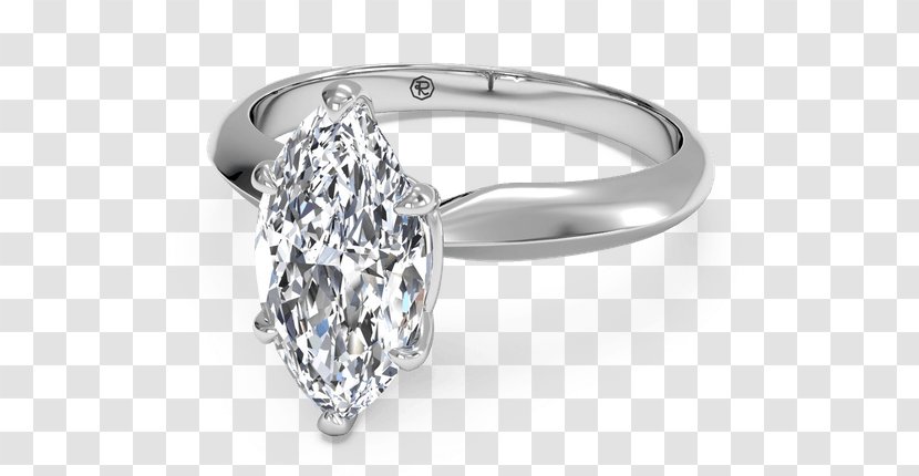 Diamond Engagement Ring Platinum - Gold - Solitaire Transparent PNG