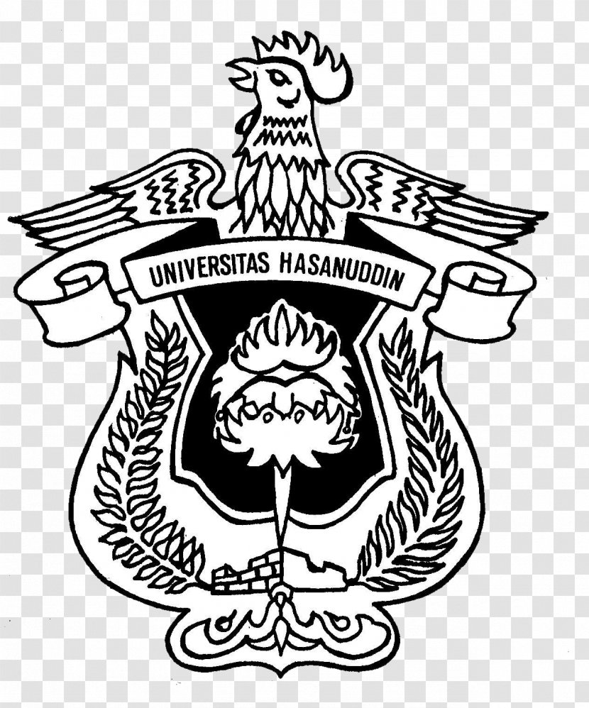 Hasanuddin University Logo State Of Makassar Black And White - Fictional Character - Pu Yue Pharmacy Image Download Transparent PNG