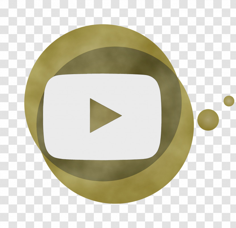 Youtube Logo Icon Watercolor Paint Wet Ink Transparent PNG