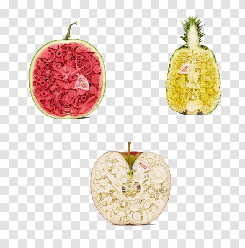 Fruit Paper Fight Apple Watermelon - Advertising - Watermelon, Pineapple And Transparent PNG