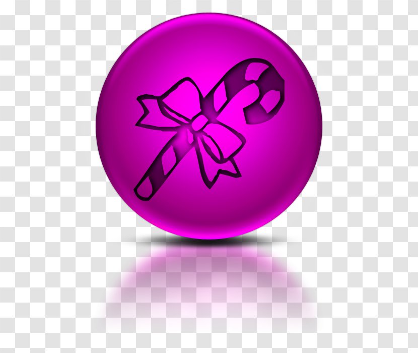Candy Cane Christmas Ornament Clip Art - Purple - Vector Transparent PNG