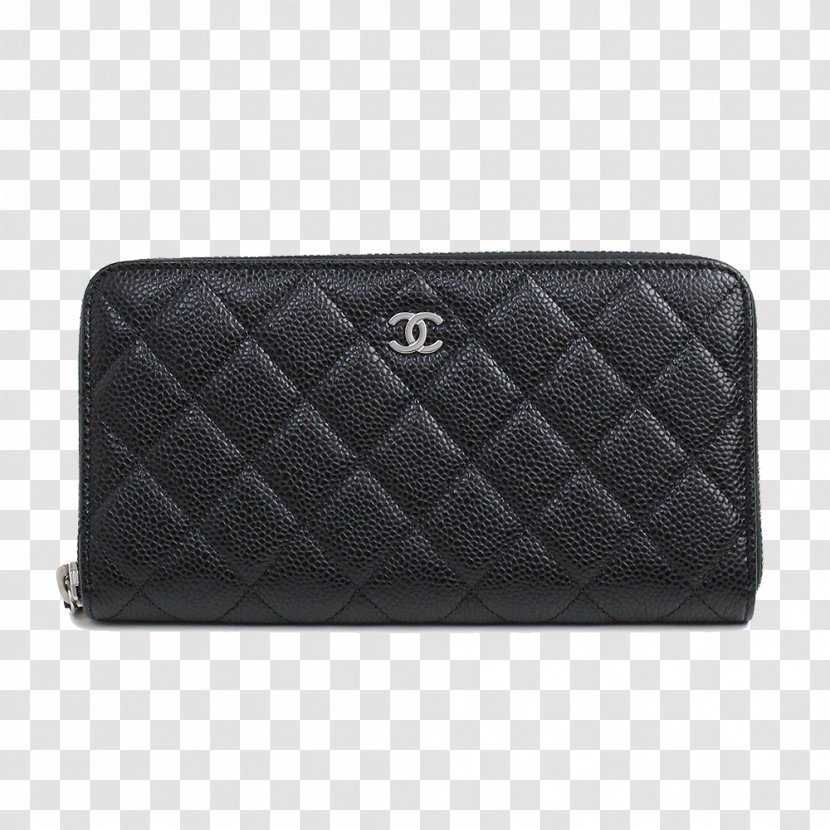 Handbag Leather Wallet Coin Purse - Rectangle - CHANEL Female Models Black Bag Transparent PNG