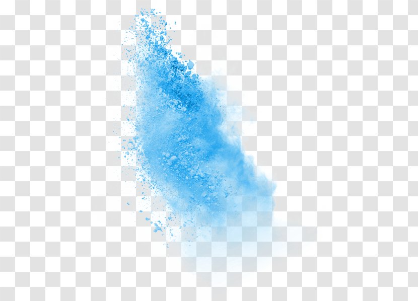 Ink Powder Dust - Cartoon - Blue Transparent PNG