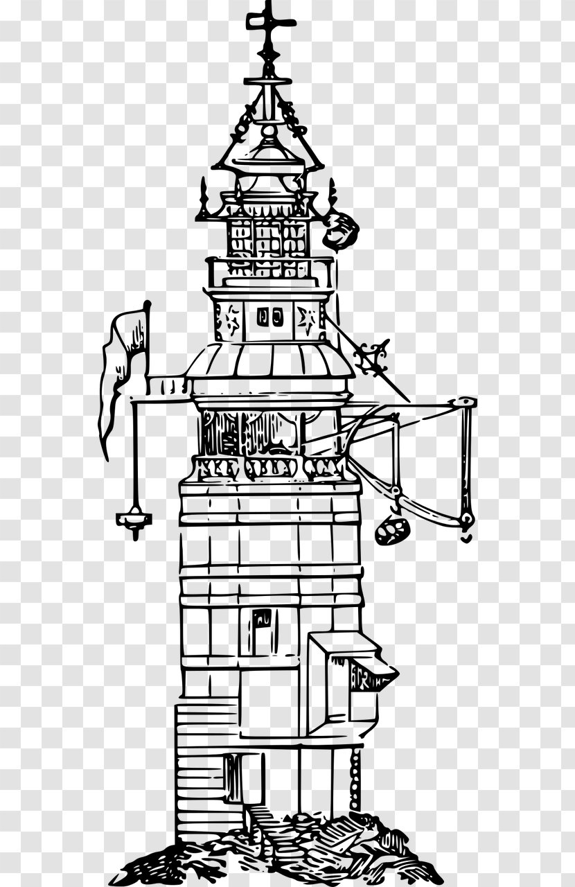 Plymouth Line Art Lighthouse Clip - Drawing Transparent PNG