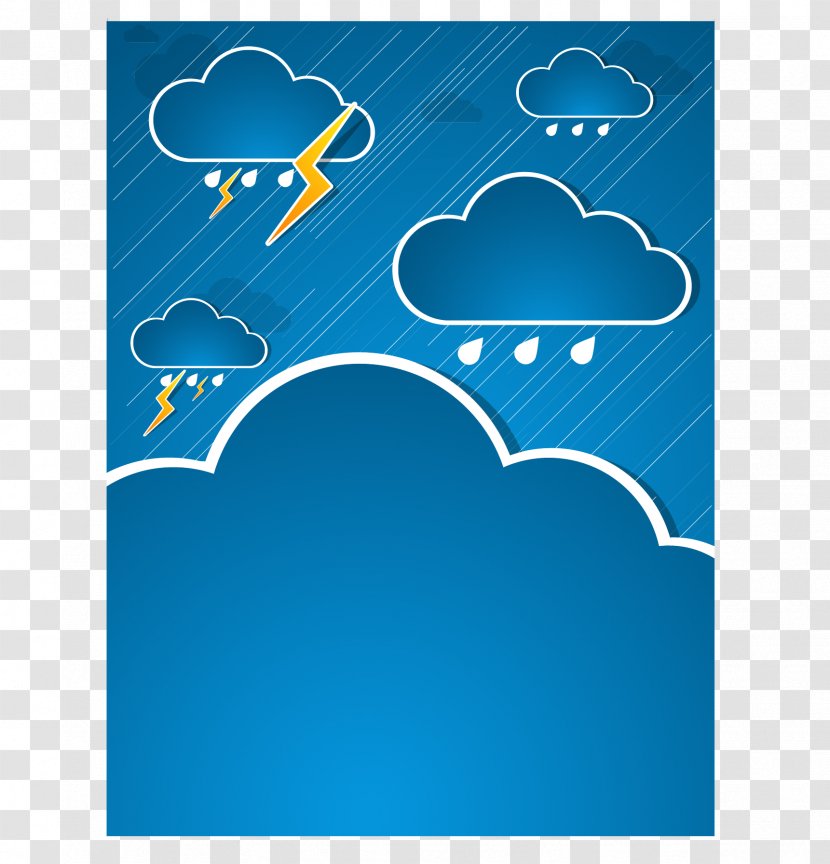 Vector Rainy Background - Storm - Blue Transparent PNG