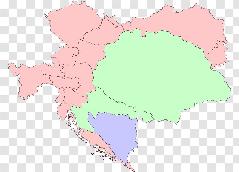 Kingdom Of Hungary Cisleithania Austro-Hungarian Compromise 1867 Rule In Bosnia And Herzegovina - Map Transparent PNG