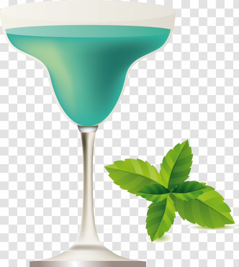 Peppermint Royalty-free Stock Photography Clip Art - Martini Glass - Blue Puhe Fruit Juice Material Free To Pull Transparent PNG