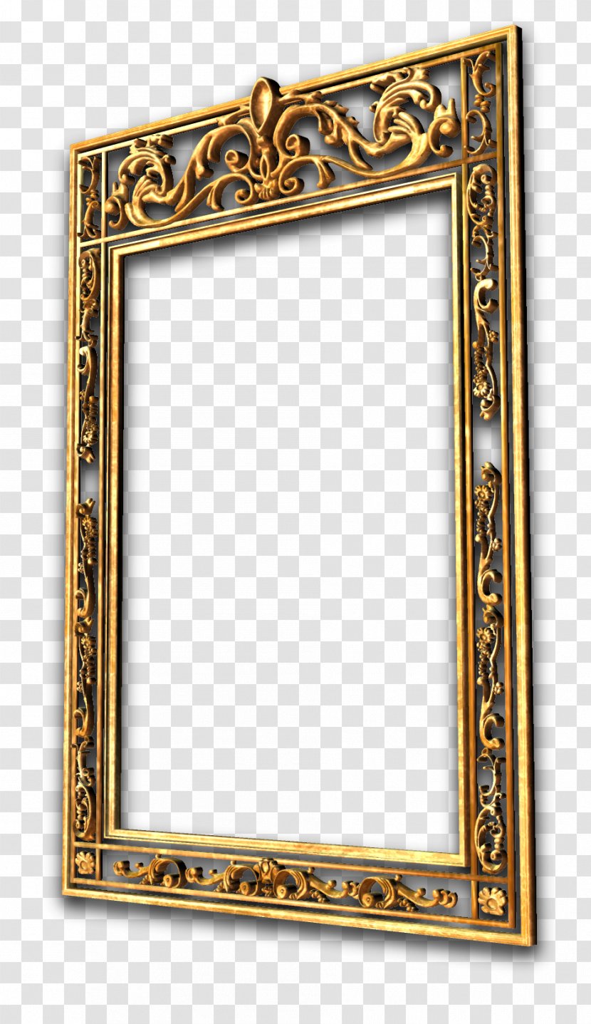 Mirror Download Clip Art - Picture Frames - Gold Frame Transparent PNG