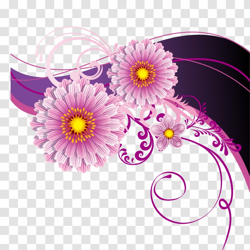 Flower - Purple - Flower-wrapped Rat Vector Material Transparent PNG