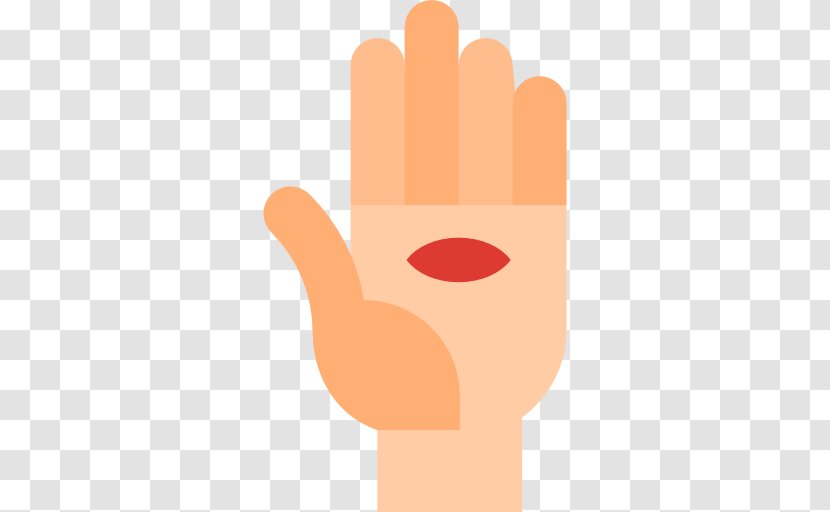 Thumb Hand Model Line Font - Orange - Handmade Icon Transparent PNG