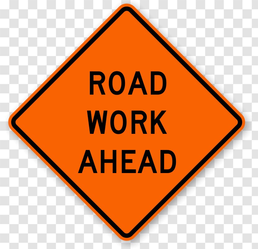 Roadworks Traffic Sign Construction National Capital Industries - Road Transparent PNG