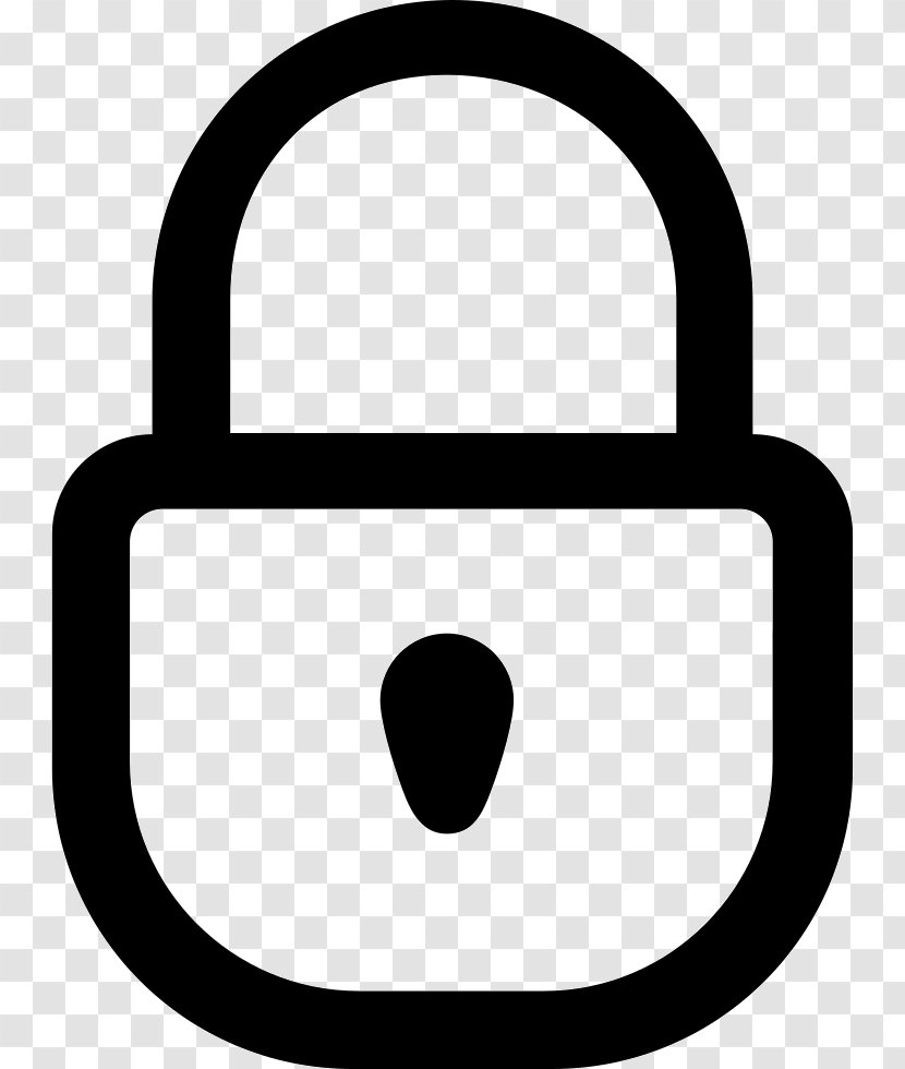 Clip Art Padlock Line - Lock Icon Transparent PNG