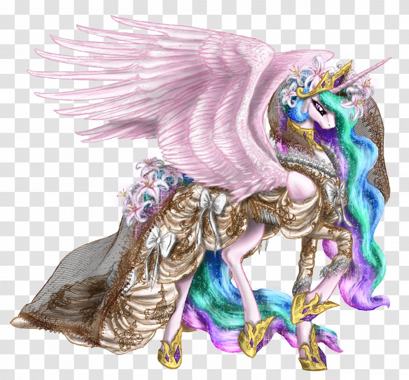 Princess Celestia Pony Luna Drawing Dress - Fan Art - Female Crown Transparent PNG