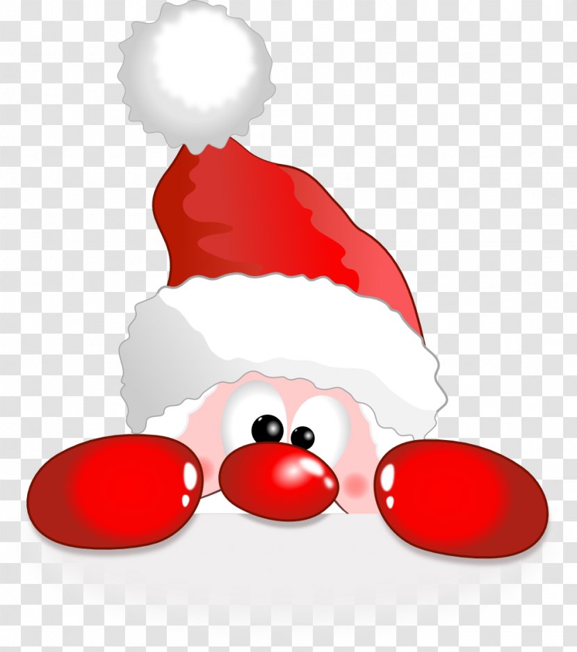 Rudolph Funny Santa Claus Reindeer Christmas - Cartoon Transparent PNG