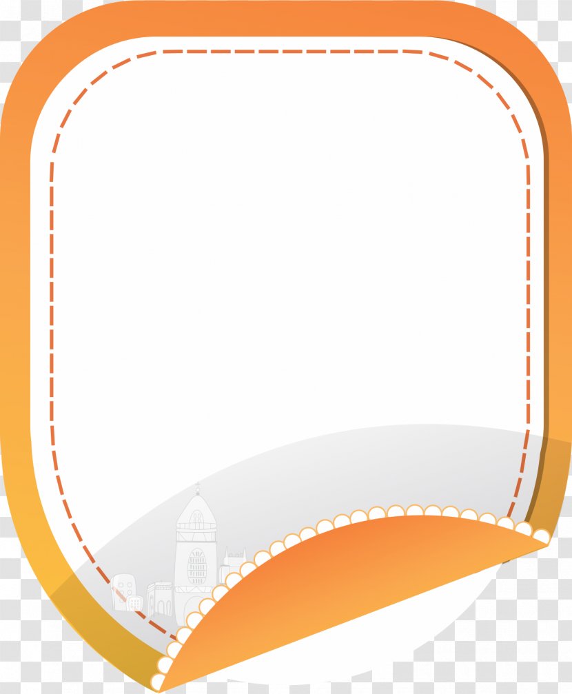 Orange Download - Drawing - Vector Border Transparent PNG
