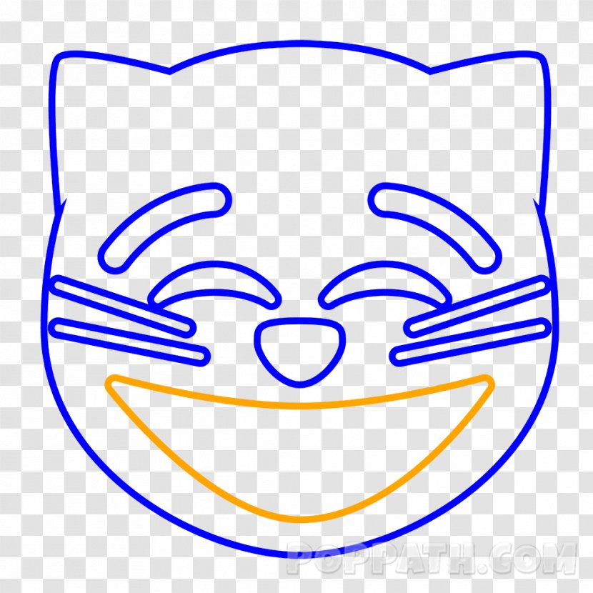 Cat Emoji Drawing Face Smile - Smirk Transparent PNG