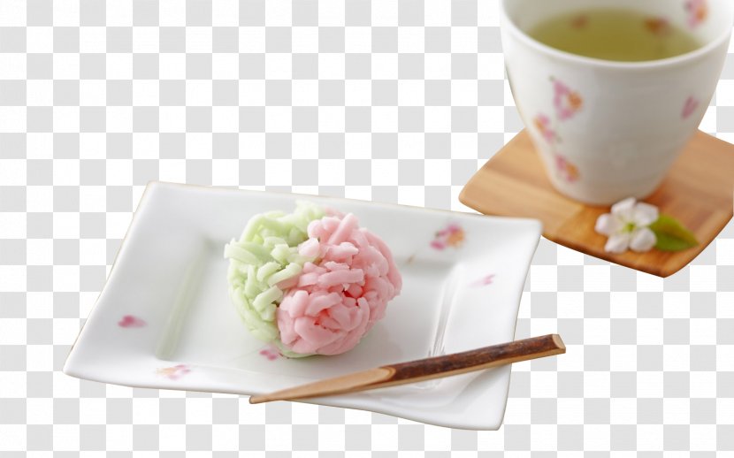 Tea Matsusaka Beef Wagashi Sencha - A Plate Of Cherry Cakes Transparent PNG