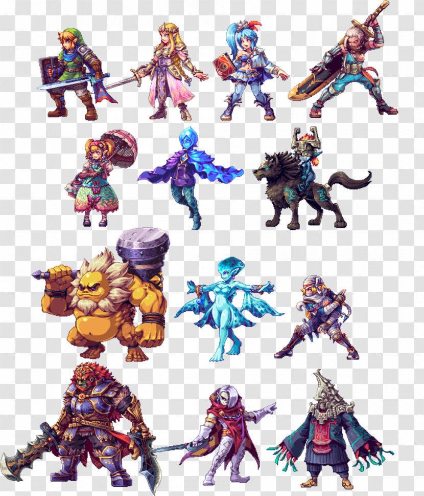 Hyrule Warriors Sprite The Legend Of Zelda: Skyward Sword Twilight Princess HD Majora's Mask - Player Character - Body Building Characters Transparent PNG