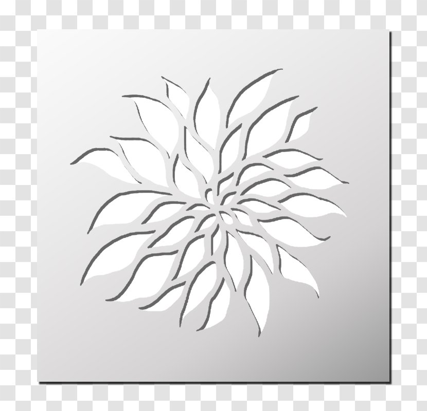 Paper Stencil Snowflake Drawing Art - Blackandwhite Transparent PNG