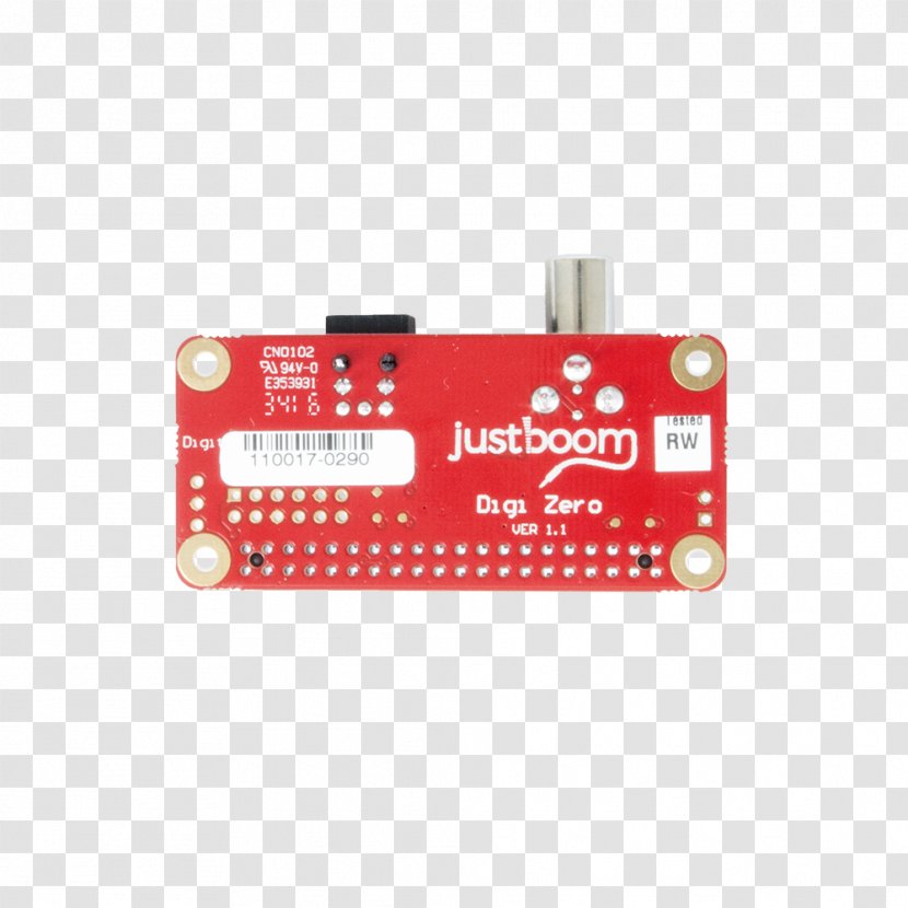 Electronics JustBoom Digital Audio Microcontroller Raspberry Pi - Piña Colada Transparent PNG
