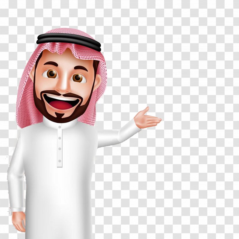 Saudi Arabia Arabs Clip Art - Cartoon - Arab Welcome Gestures Transparent PNG