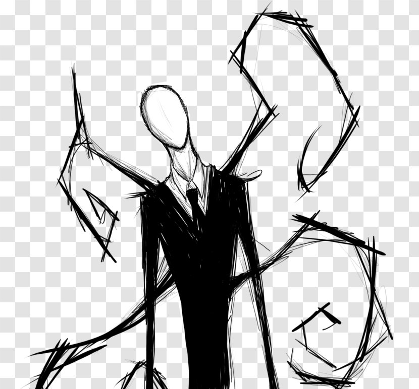 Slender: The Eight Pages Slenderman Drawing Fan Art - Tall Man - Slender Transparent PNG