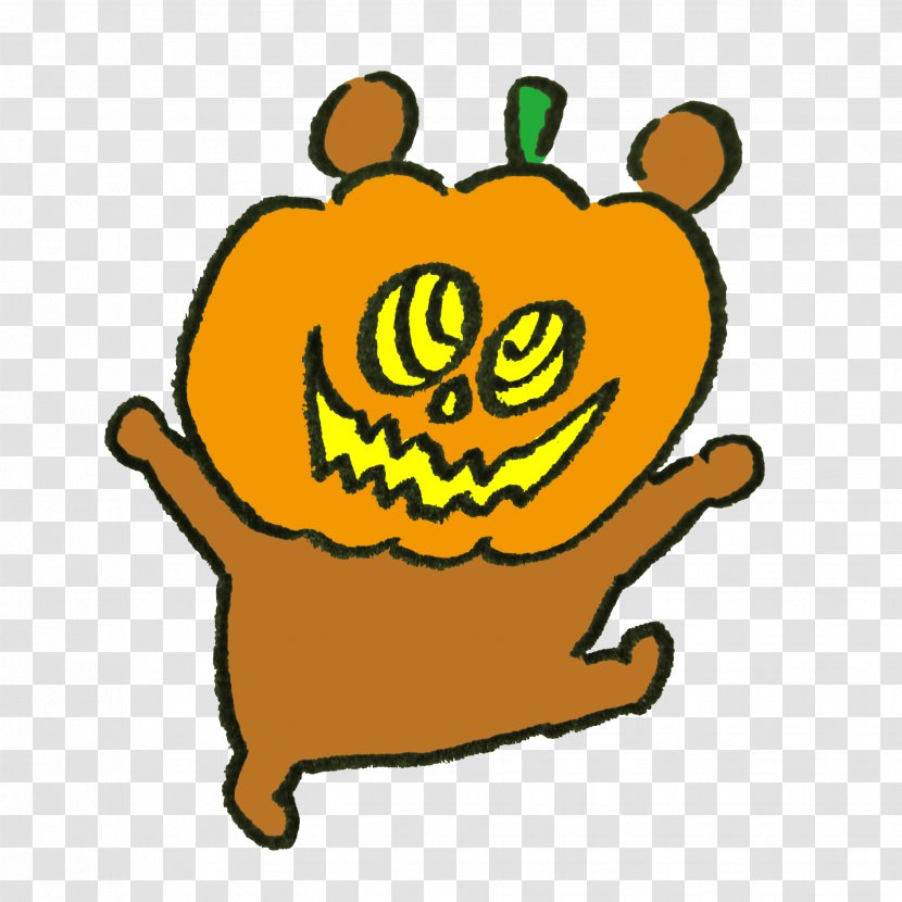 Obake Pumpkin Halloween Clip Art - Bear Transparent PNG