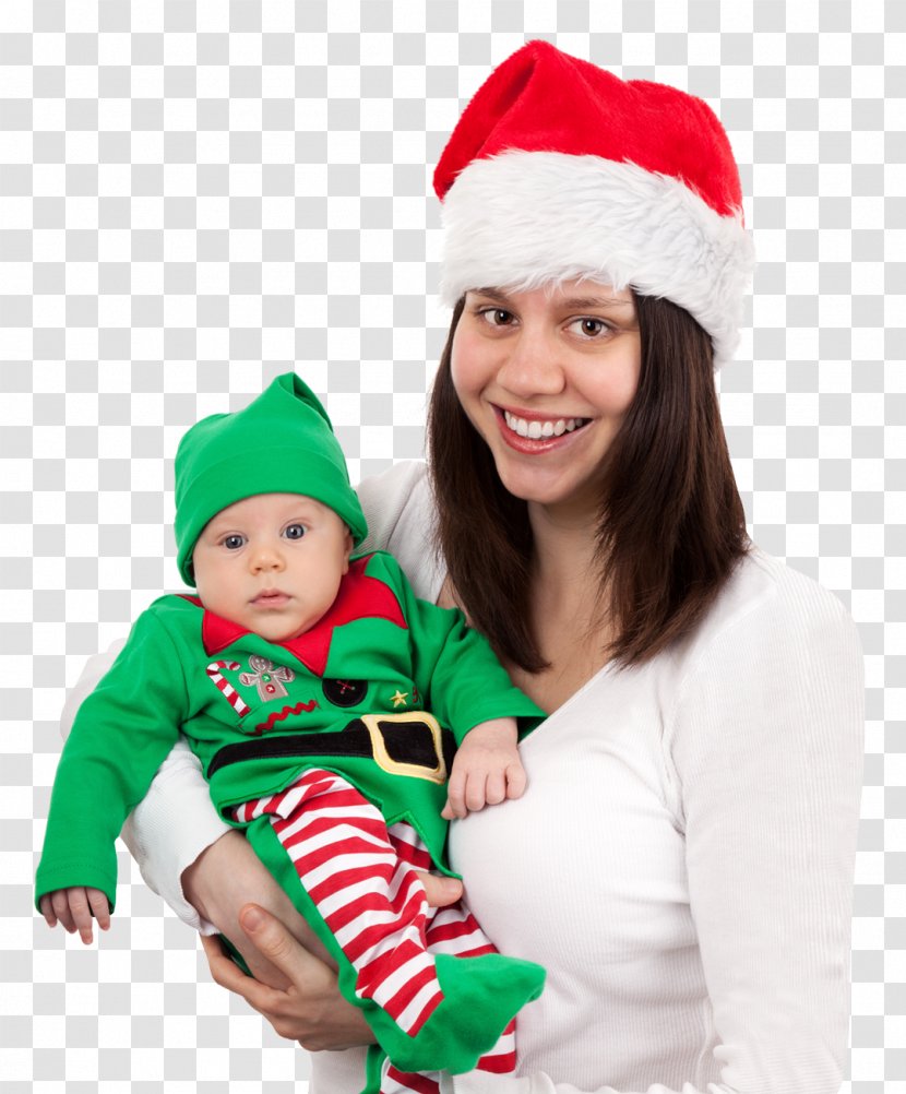 Mother Christmas Santa Claus - Tree - Mom And Baby In Transparent PNG