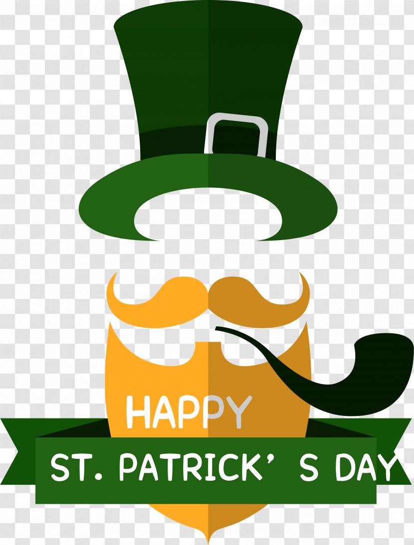 Ireland Saint Patricks Day Flat Design Clip Art - Luck Of The Irish - Patrick's Cartoon Label Transparent PNG