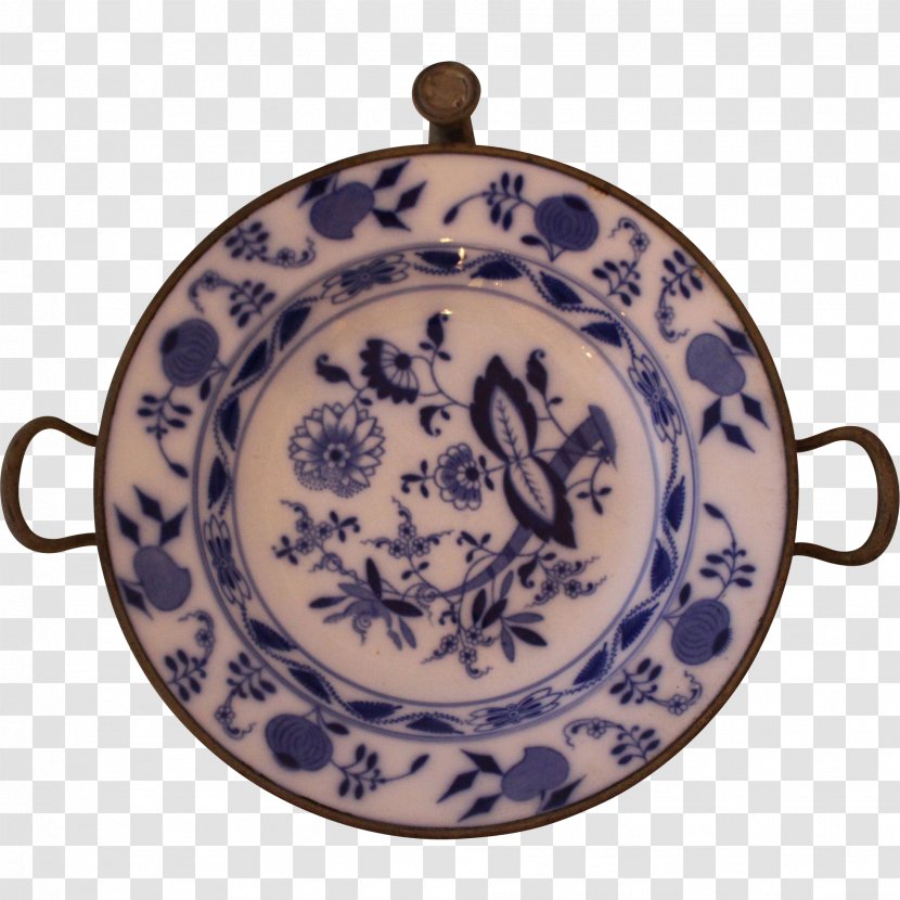 Ceramic Blue And White Pottery Saucer Plate - Porcelain Transparent PNG