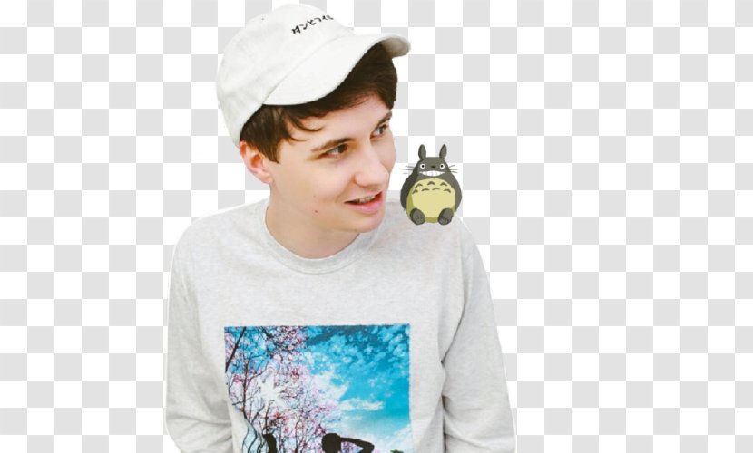Phil Lester T-shirt Dan And Slipper - Smile - Totoro Transparent PNG