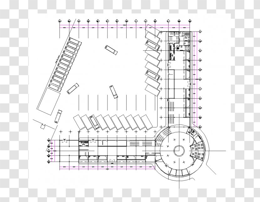 Bus Interchange Drawing .dwg Terminus - Heart - Station Transparent PNG