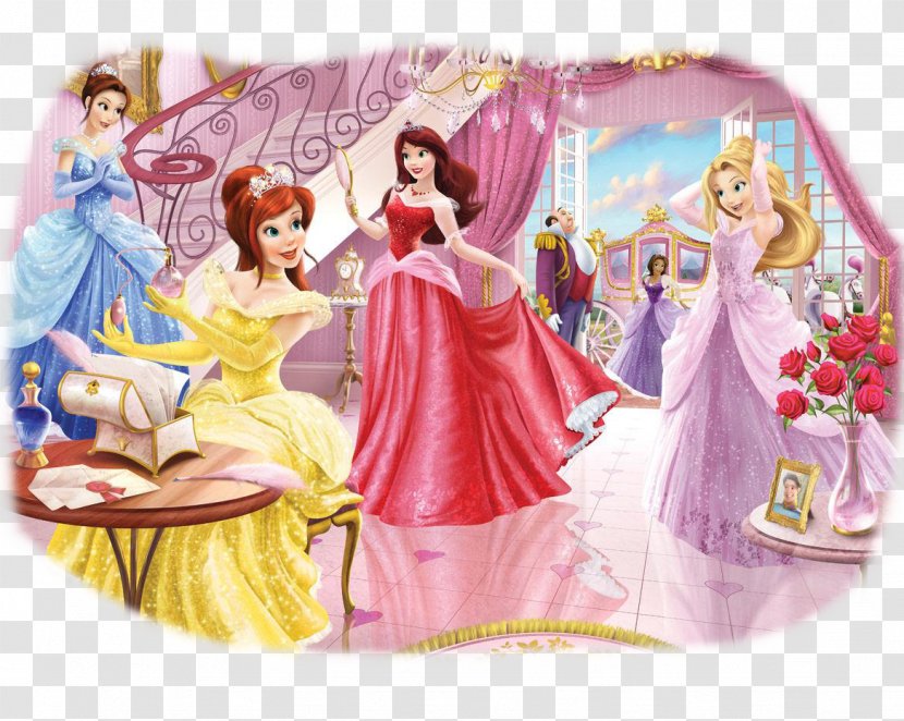 Disney Princess Fairies Mural Wallpaper Transparent PNG