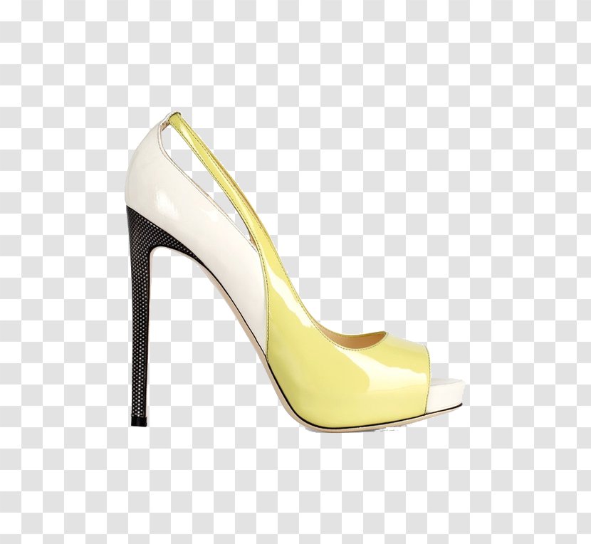 Yellow Shoe - Pink High Heels Transparent PNG