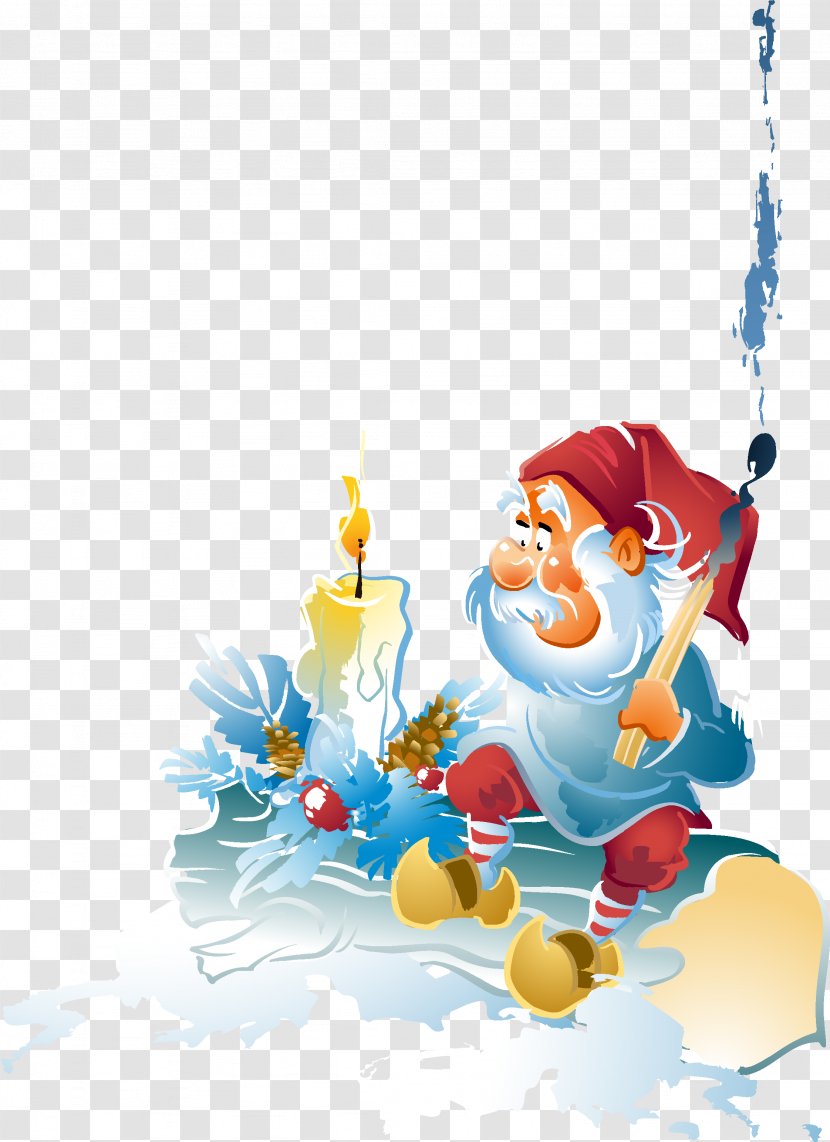 Santa Claus Christmas Ornament Clip Art - Snowman - Hand-painted Transparent PNG